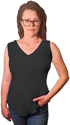 Women’s Tank Tops V Neck Basic Solid Color Casual Flowy Summer Sleeveless