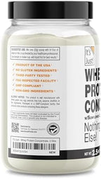 It's Just! - 100% Whey Protein Concentrate, Made in USA, Premium WPC-80, No Added Flavors or Artificial Sweeteners (2.5 Pound, Unflavored)