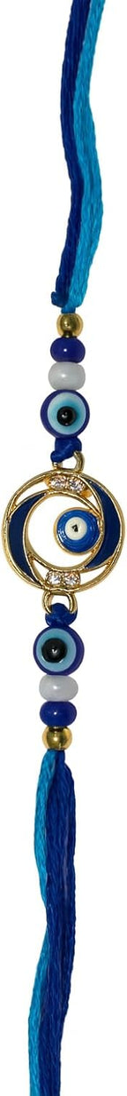 Evil Eye Rakhi for Brother | Handcrafted Traditional Indian Bracelet | Raksha Bandhan Gift for Men