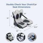 Doctor-Developed Adjustable Back Seat Cushion for Chairs, Couch, Driving - Lumbar Support Pillow for Office, Recliner - Ergonomic Pressure Relief and Enhanced Blood Flow