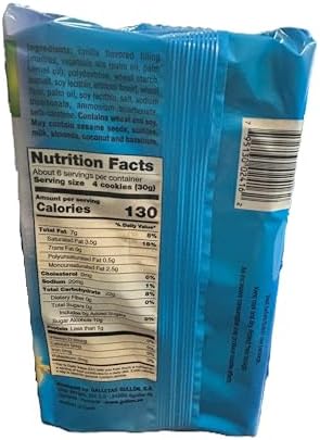 12 pack Gullon Sugar Free Vanilla Wafer Cookies, 130 Calories per Serving, 6.34 oz per pack