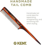 Kent 8T Rat Tail Combs Teasing Comb for Hair Styling and Sectioning, Handmade Fine Tooth Comb Parting Combs for Braiding Hair and Styling for Women, Saw Cut and Hand Polished, Made in England