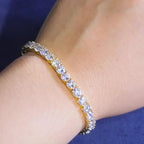 Luxury-inspired dazzling zircon tennis bracelet Minimalist women's everyday dating fashion jewelry accessory