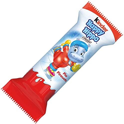 Kinder Happy Hippo Cocoa Cream Wafer Bars, Hazelnut Filling, 5 Pack