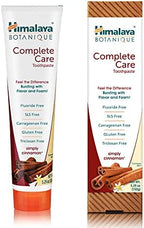 Himalaya Botanique Complete Care Toothpaste, Herbal, Cinnamon Flavor, Fights Plaque, Freshens Breath, Fluoride Free, No Artificial Flavors, SLS Free, Cruelty Free, Foaming, 5.29 Oz, 4 Pack