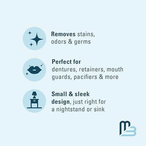 Denture Bath Case and Retainer Case, Denture Bath Cup for Invisalign Retainers Mouthguards Dentures Cleaner Kit with Strainer Spill-Free Portable Retainer Cleaner Case by M3