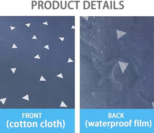 WYFKYMXX Incontinence Duvet Protector Soft and Breathable Cotton Reusable Duvet Waterproof Protector Cover with Zipper Closer & Corner Ties for Child Elder Pet. (Triangle,Twin)