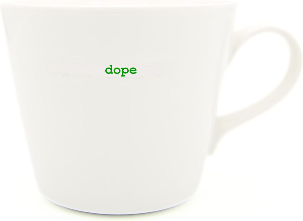 Keith Brymer Jones - Word Range - Ceramic Standard Bucket Mug - Gift Boxed - dope - 350ml
