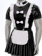 YiZYiF Mens Sissy Wet Look Lace French Maid Bodysuit Roleplay Cosplay Lingerie Costumes Leotard