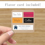 Blue House VARIETY Handcrafted Gourmet Caramel Candies Gift Box, Maple, Raspberry, Coffee, and Sea Salt