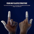 Mobile Phone Game Finger Sleeves [6pcs], Anti-Sweat Breathable,Gaming Sleeve,Thumbs Finger Gloves Cover Sleeve for League of Legend, PUBG, Rules of Survival, Knives Out (Gray [Glass-Silver Fiber])