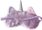 Cute Animal Sleeping Mask Soft Plush Blindfold Cute Rabbit Panda Koala Eye Cover Eyeshade for Kids Teens Girls Women (Purple Horse)