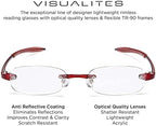 Visualites Lightweight Oval Rimless Reading Glasses for Men and Women - Model - VIS 5