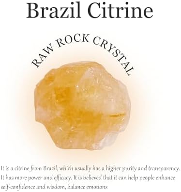 Apengshi Brazil Citrine Raw Crystals 2PCS Natural Rough Rocks Healing Crystal and Stones DIY Raw Stones Meditation Fountain Garden Home Decor