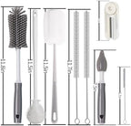 8Pcs Water Bottle Cleaner Brush Compatible with Stanley, Multipurpose Brush Cleaner Kit with Nylon Straw Brush 4 in 1 Bottle Gap Cleaner and Silicone Cup Cleaners