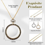 YYHSND 10X Magnifying Glass Necklace Magnifier Necklace Pendant Optical Magnifier with Chain Necklace for Library, Reading, Zooming and Jewelry (Color : Gold)