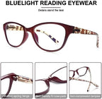 COJWIS 5 Pack Reading Glasses for Women Blue Light Blocking Computer Readers with Spring Hinge Anti Eye Strain Eyewear