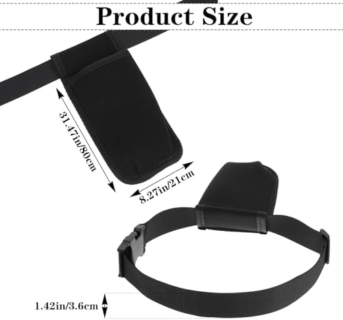 Massage Bottle Bag Professional Massage Waist Oil Case Adjustable Lotion Case Organizer Belt Comfortable Durable Therapist Essential Accessory (Black)