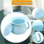 Spittoon with Lid for Kids Bedside Commode Bucket Chamber Pot Potty Pee Bucket for Household Bedroom Seniors Camping, Travel, Blue