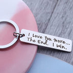 Jstud Inspiration Gifts Keychains I Love You More Birthday Anniversary Graduation Keychain for Couples Her Women