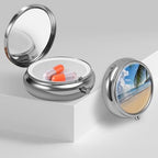 Mini Pill Box, Small Pill Box, Portable Pill Box, Cute Pill Organizer for Vitamins, Medications, Fish Oil and Supplements (Sandy Shore)