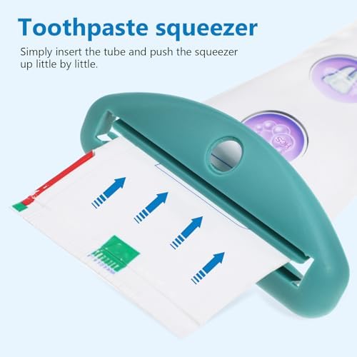 Healeved 8Pcs Stainless Steel Toothpaste Tube Squeezer Portable Manual Extruder Tool for Bathroom Toothpaste Cream Cosmetics Paint Tubes