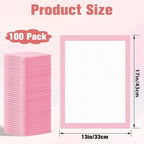 100 Pack Disposable Changing Pads for Baby,13x17In Baby Disposable Underpads,Waterproof Diaper Changing Pad,Ultra Absorbent,Breathable Leakproof Underpads Bed Table Protector Mat