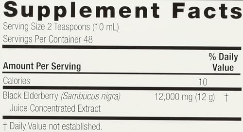 Nature's Answer Sambucus Elderberry Syrup 16 Ounce | Great Tasting Immune Support Supplement | Antioxidant, Vegan, Gluten Free, Made in USA | Single Count