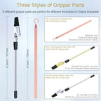 ATARASIA 3Pcs Bracelet Helper Tool - Quick Release Fastening Helpers Tool Hooks for Jewelry, Watch, Chain Bracelet Wearing - Easy to Put on Yourself - with Non-Slip Rubber Tips