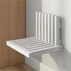 Wall-Mounted Shoe Stool, Folding Foot Stool, Hanging Wall Stools, Wooden Shower Chair, Invisible Folding Stool for Entrance, Bedroom, Bathroom(Yellow)