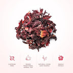 Organic Hibiscus Tea Loose Leaf – 2 lb Whole Flor de Jamaica Petals | Dried Hibiscus Flowers for Tea, Agua Fresca & Herbal Infusions | Caffeine-Free, Non-GMO, Gluten Free
