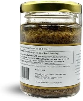 Rudca Food Italian Gourmet Truffle Sauces & Spreads – 100% Natural Truffle Condiment for Pasta, Risotto, Meats & Bruschetta – Authentic Italian Taste – 2.82 oz (80g) (Black Truffle Mushroom)