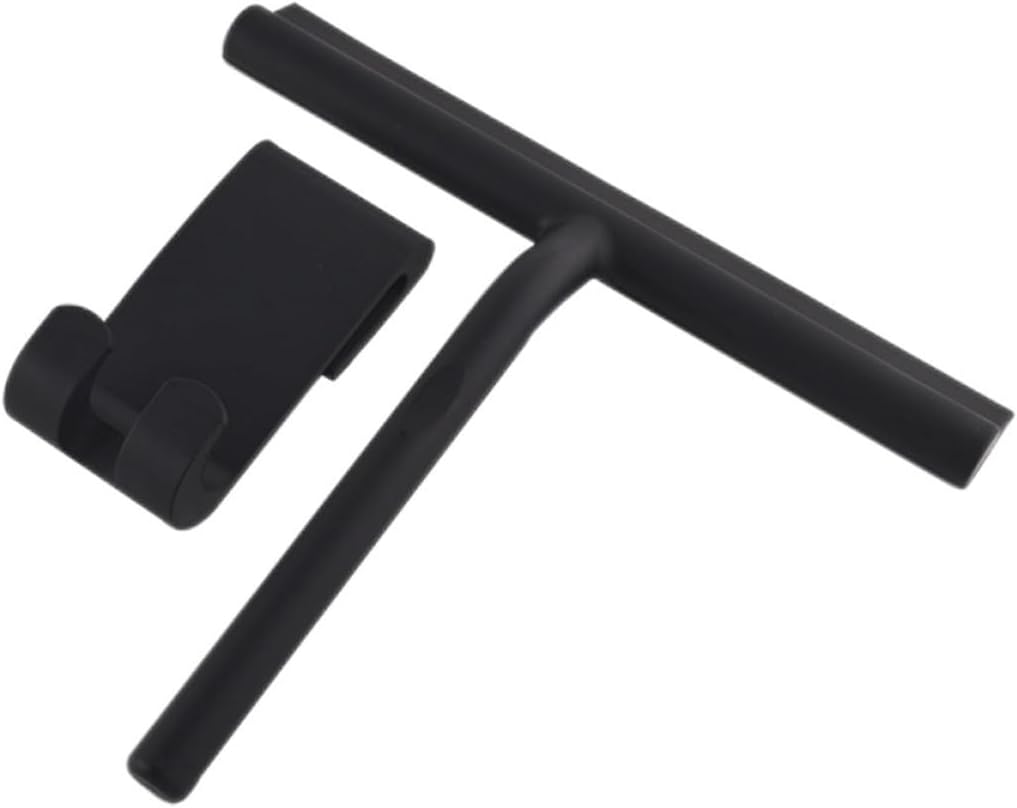 Silicone Glass Wiper with Hook, Household Shower Squeegee for Window and Mirror Cleaning, Black Silicone Scraper Tool for Home and Hotel Use