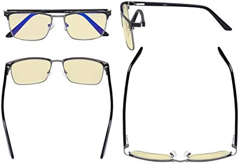 Eyekepper Blue Light Blocking Glasses Women Men with Yellow Filter Lens - Anti Blue Ray Computer Eyeglasses - Black