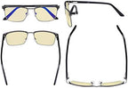 Eyekepper Blue Light Blocking Glasses Women Men with Yellow Filter Lens - Anti Blue Ray Computer Eyeglasses - Black
