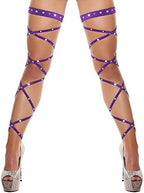 AIBEARTY Women Shiny Rhinestone Leg Wraps for Raves, Dancing, Music Festival