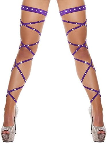 AIBEARTY Women Shiny Rhinestone Leg Wraps for Raves, Dancing, Music Festival