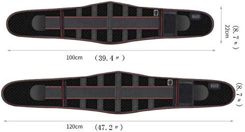 Lumbar Brace,Lower Back Support Belt, Adjustable Heating Magnetic Therapy for Pain Relief and Injury for Men Women (Size : L)