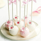 DECORA 25 Sticks Made of Oven-Safe Paper, White, 304 x 3.8 mm