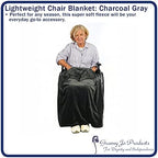 Granny Jo Products Lightweight Wheelchair Blanket - Charcoal Grey