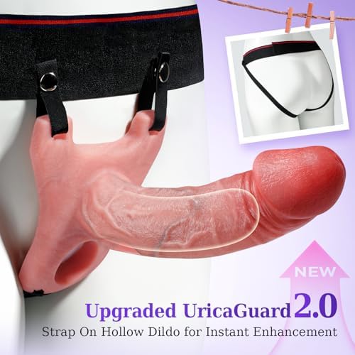 Strap-On Penis Sleeve Sex Toys - FYSHAVO 5IN1 Hollow Strap On Dildo Male Vibrator, Realistic Cock Sleeve Adult Toy with Upgraded APP Remote Control, Vibrating Cock Ring Sex Toys for Men Couples