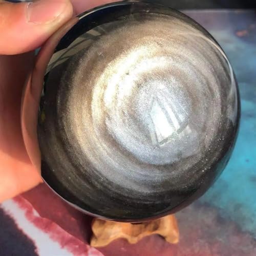 Stone 1000-1100g Silver Flaring Ball, Hand Cut Crystal