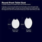 KOHLER 25876-0 Hyten 3" Height, Elevated Soft Close Round Toilet Seat, Contoured Seat with Grip-Tight Bumpers, Quick-Attach Hardware, White