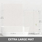 Yolife Extra Large Shower Mat 47x32 inch, Non Slip Shower Mat for Inside Shower with Drain Holes and Suction Cups for Bathroom, No Odor TPE Shower Floor Mat,White
