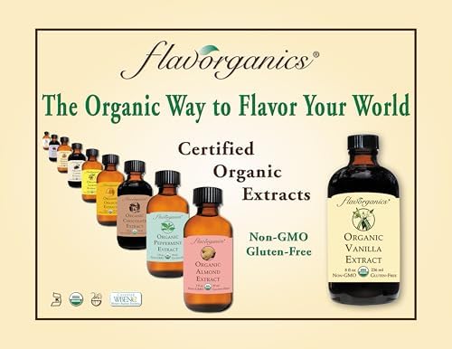 Flavorganics Organic Peppermint Extract, 2-Ounces Glass Bottles (Pack of 3)
