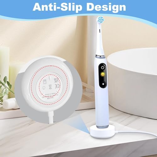Charger for Oral-B iO Series 7 8 9 Electric Toothbrush, Replacement Model 3768 Magnetic Dock Charging Base, Compatible with Oral-B Electric Toothbrush iO Series, Anti-Slip Design