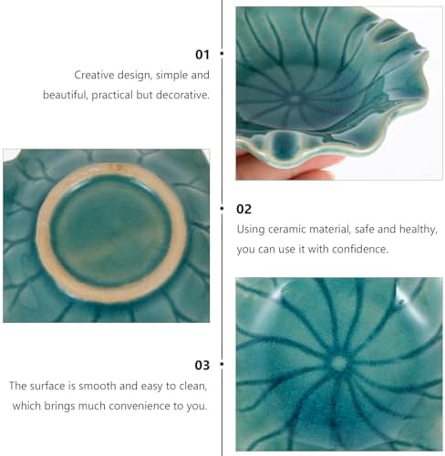 Ceramic Dish for Electric Oil Aromatherapy Burner Warmer Diffuser Bowl Holder Essential Oil Plate Tealight Candle Holder Bowl Home Decoration Blue