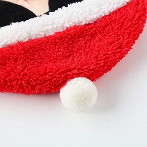 Cute Christmas Sleeping Mask, Soft Fluffy Plush Blindfold Funny Novelty Animal Sleep Mask Eye Cover Eyeshade for Kids Girls Boys Women Men Night Nap Travel Meditation (A,Santa Claus)