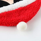 Cute Christmas Sleeping Mask, Soft Fluffy Plush Blindfold Funny Novelty Animal Sleep Mask Eye Cover Eyeshade for Kids Girls Boys Women Men Night Nap Travel Meditation (A,Santa Claus)