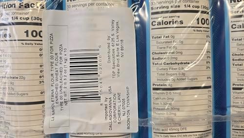 Molino Dallagiovanna AVPN Certified Italian 00 Pizza Flour — Tipo 00 Universale, 10kg (22 lbs) | No Glyphosate, Non-GMO, Unbleached, Non Enriched No Potassium Bromate | Cold Water Washed Italian 12.5% Flour
